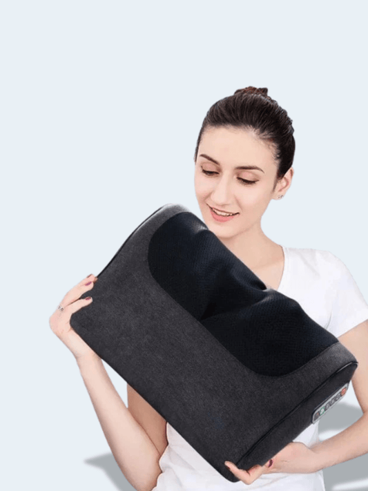 Coussin de Massage Shiatsu Électrique – 6 Boutons Chauffant Noir six-button black