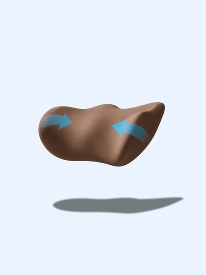 Coussin Lombaire Ergonomique – Mémoire de Forme & Soutien du Dos café