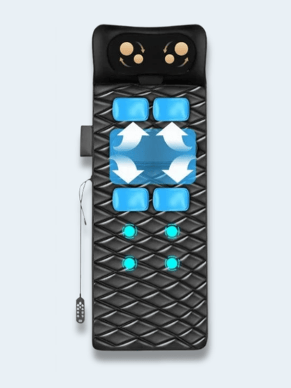 Matelas de Massage Chauffant Noir – Vibration Airbag Dos et Corps Complet black 1