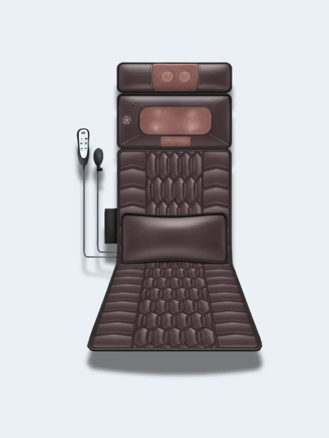 Matelas de Massage Intelligent – Chauffant, Pétrissant et Corps Complet Browm