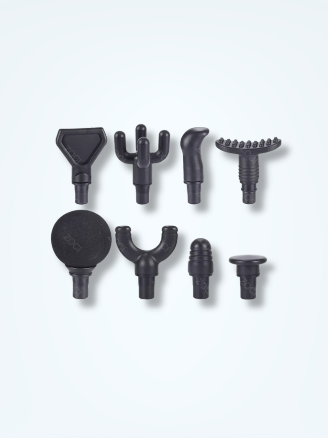 Mini Pistolet de Massage Blanc – 8 Têtes + Sac White 8heads Bag