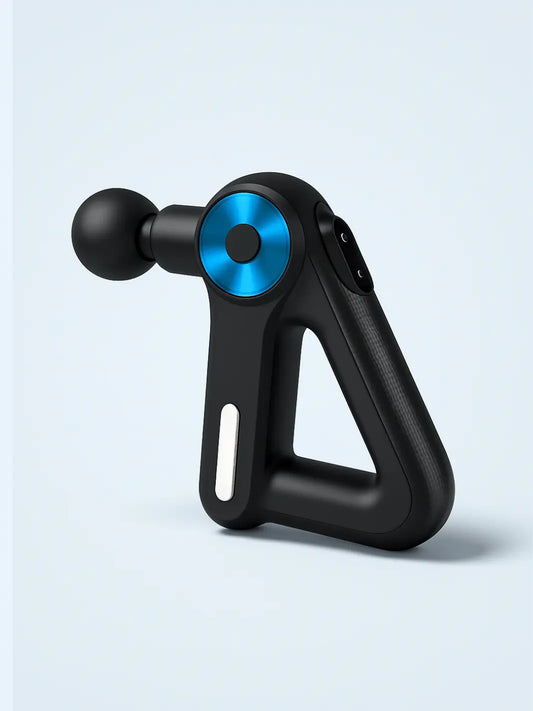 Mini Pistolet de Massage Bleu – 9 Têtes, Niveaux Force Réglable blue