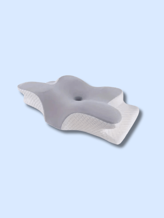 Oreiller Cervical Orthopédique Papillon Gris – Mémoire de Forme & Sommeil gris