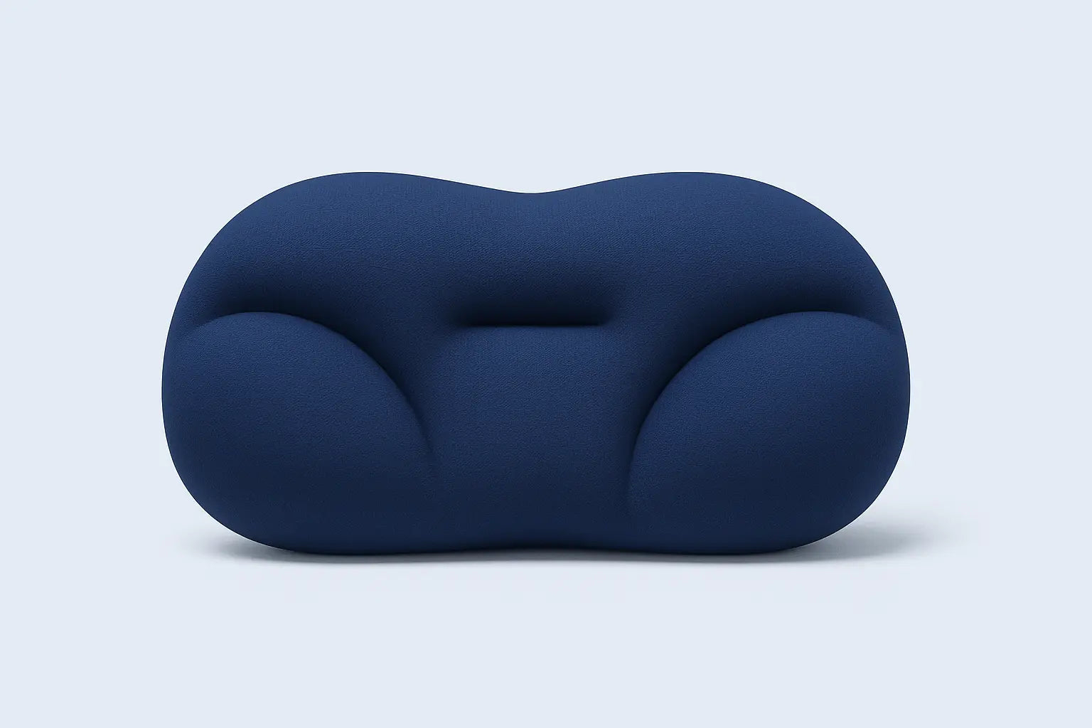 Oreiller Ergonomique Œuf Bleu Foncé 40x25x10cm – Mémoire de Forme 40x25x10cm