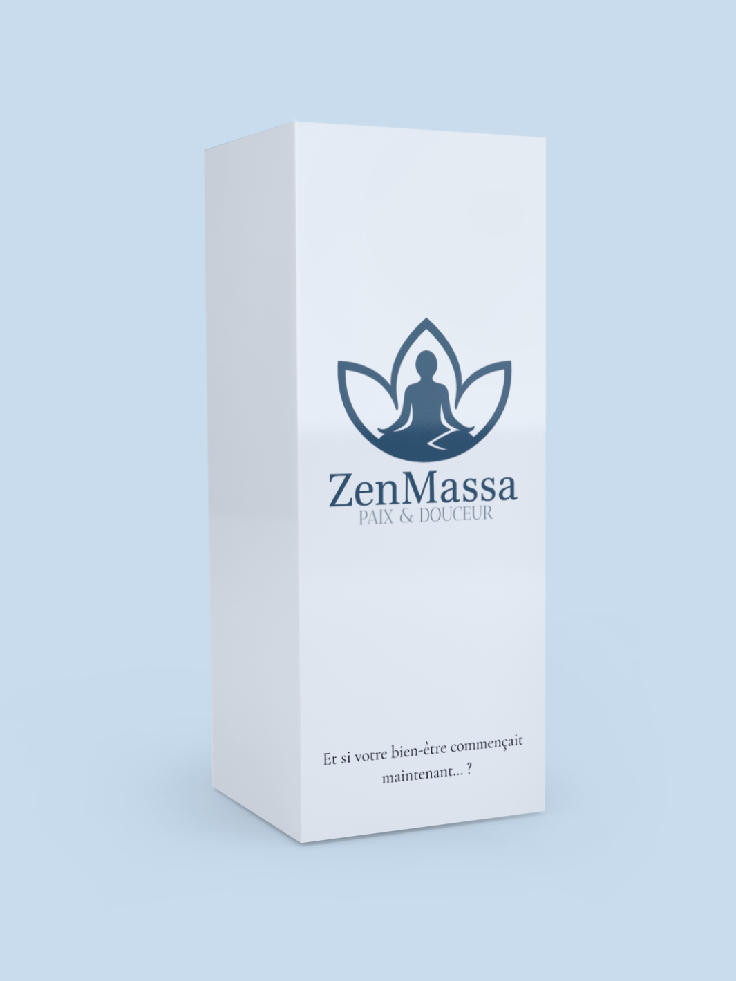 Oreiller Orthopédique  – Moyen à mémoire de forme | Zenmassa bleu et blanc / 45x11cm