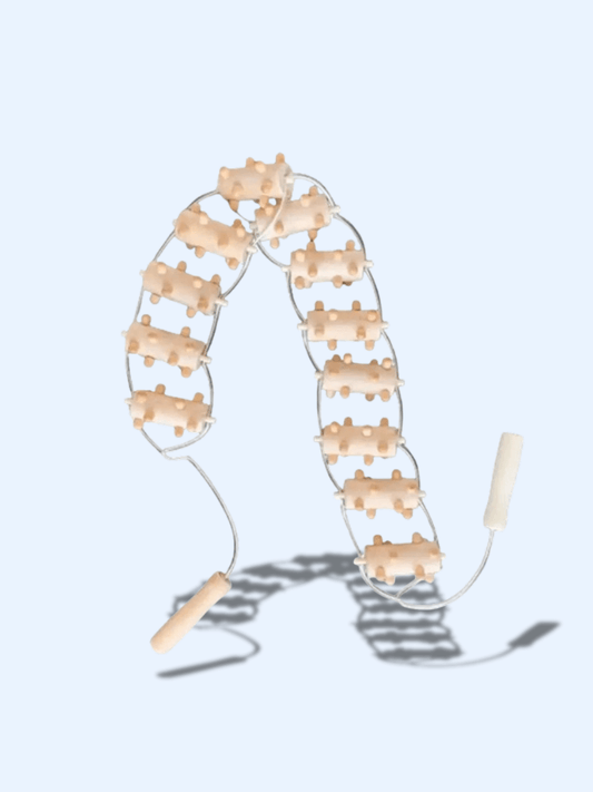 Rouleau de Massage Bois Picots – Stimulation Anti-Cellulite et Lymphatique Bois Picots