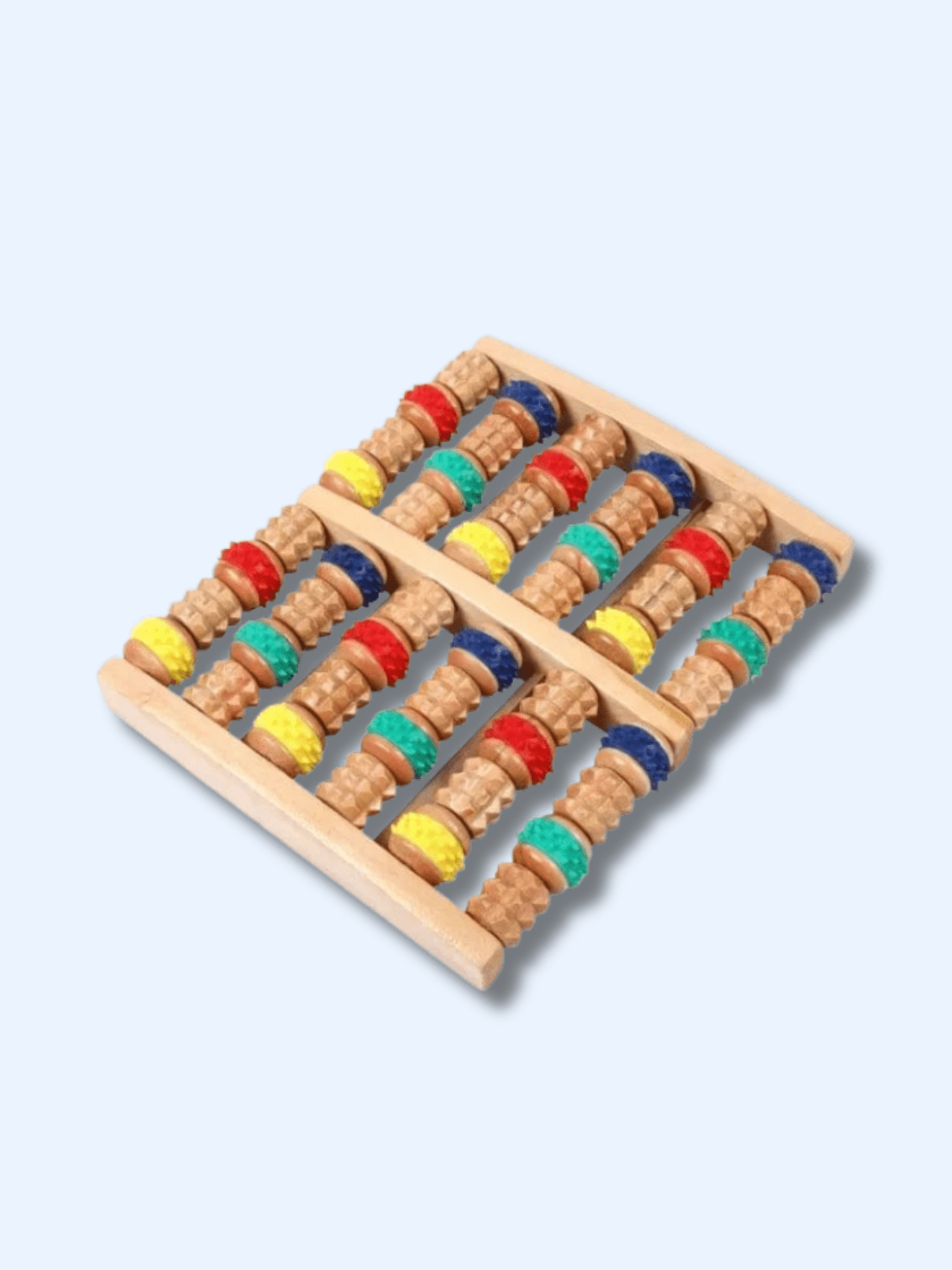 Rouleau de Massage Bois Pieds – Réflexologie et Détente Maison Bois multicolore