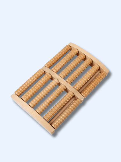 Rouleau de Massage Pieds Bois Clair – Réflexologie Relaxante bois clair