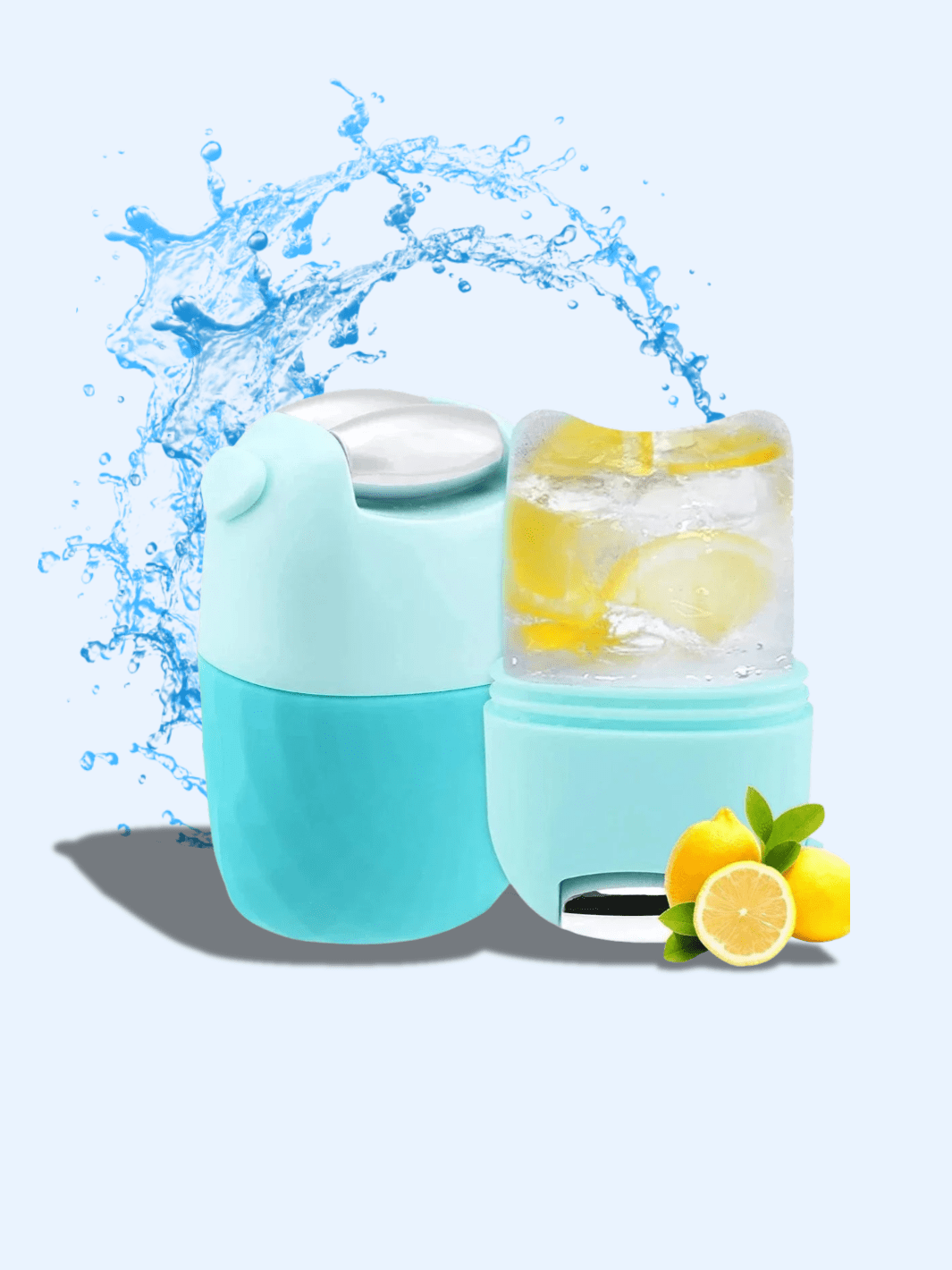 Rouleau de Massage Visage Glacé – Gua Sha Liftant Détoxifiant bleu