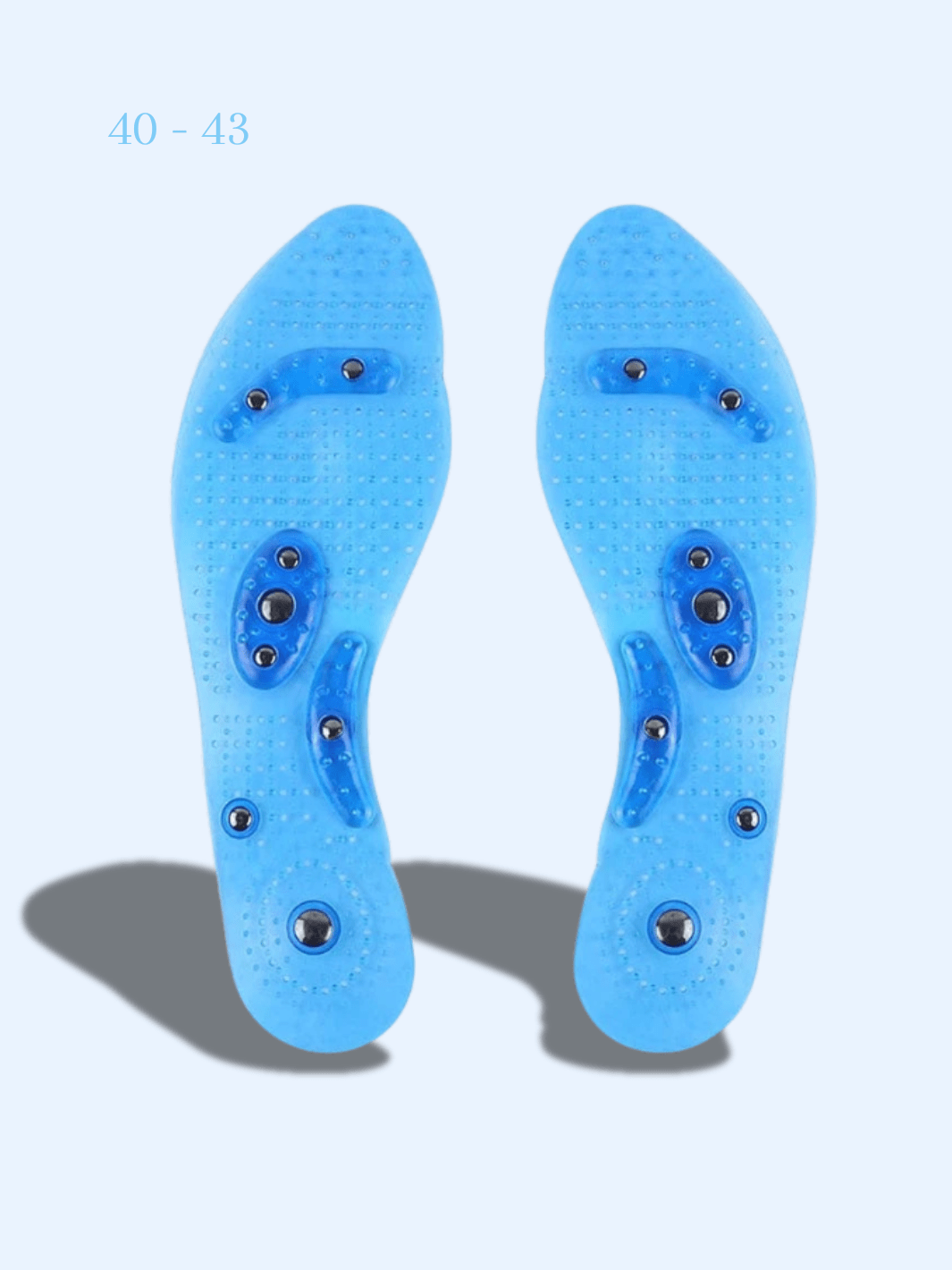 Semelles de Massage Magnétiques Bleu – Acupression pour pieds 40 - 43