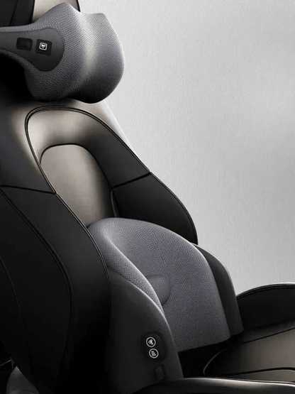 Set Complet Massage Voiture Gris – Coussin Nuque et Dos Relaxant 1 grey set