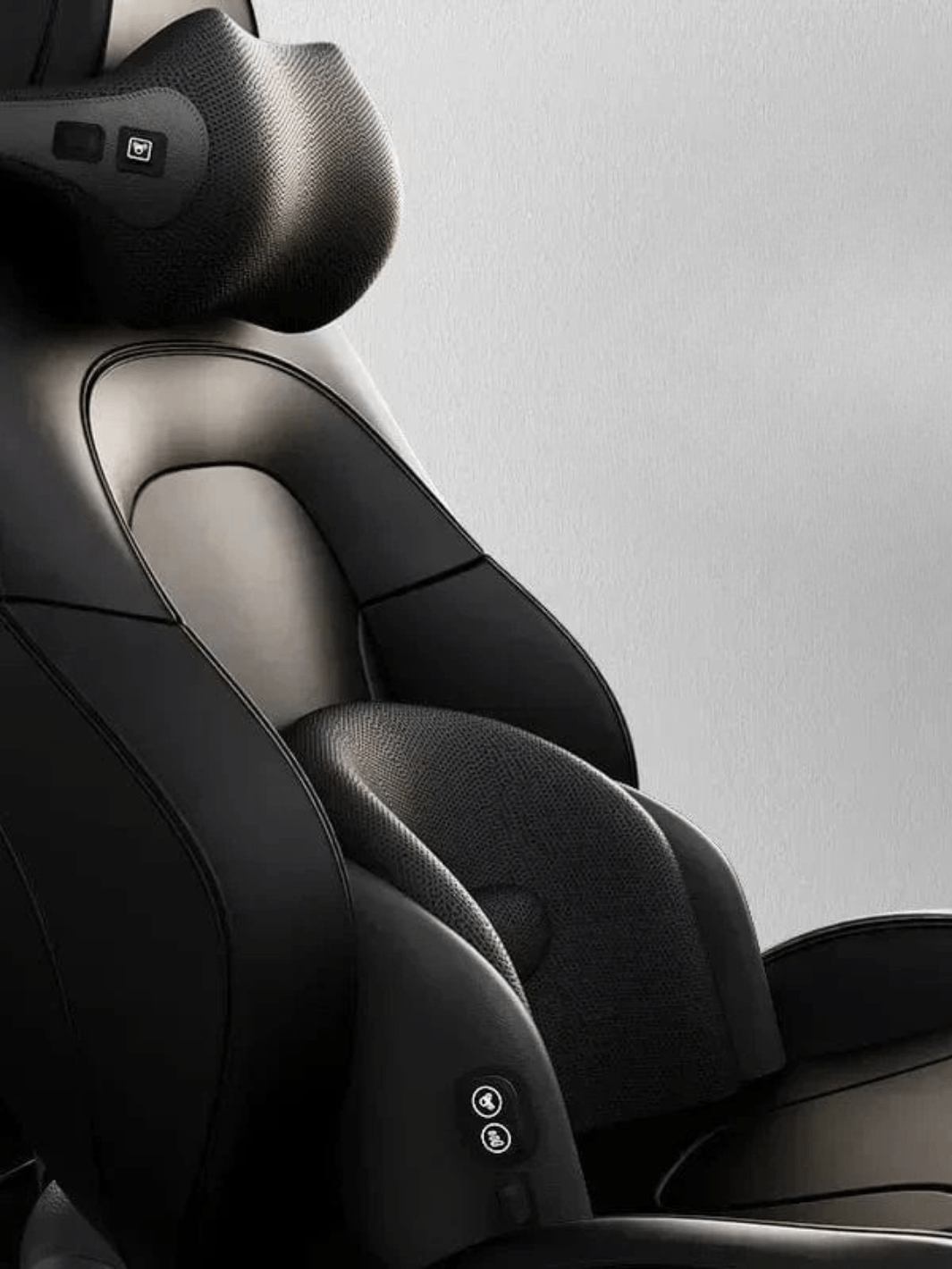 Set Coussin de Massage Voiture Noir – Relaxation Nuque et Dos 1 black set