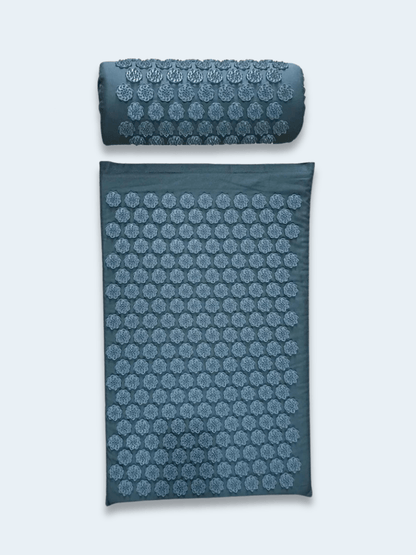 Tapis d’Acupression Gris Clair – Massage Yoga et Relaxation du Dos Lotus gris +sac